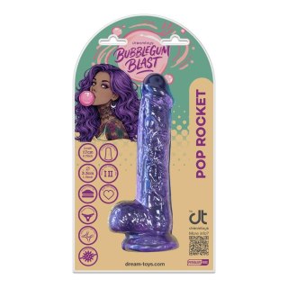 BUBBLEGUM BLAST POP ROCKET PURPLE CLASSIC JELLY 6,7 INCH DILDO