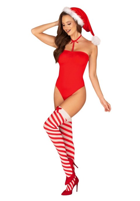 Bielizna-Kissmas pończochy czerwone S/M
