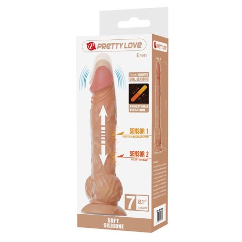 Pretty Love Eren Touch-Sensitive Thrusting Dildo - Flesh