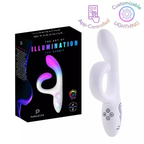 Wibrator króliczek LED The Rabbit White Paradise Illumination Paradise Pleasure