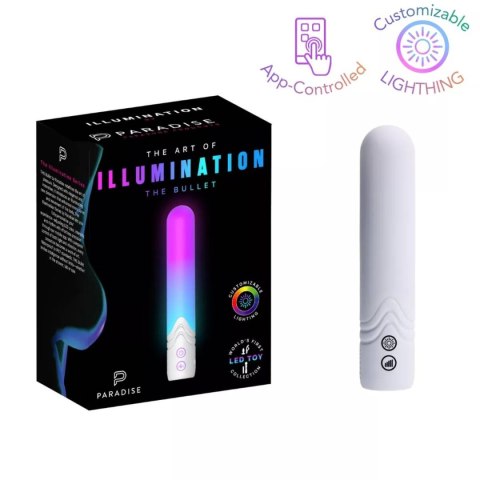 Wibrator z oświetleniem LED The Bullet White Paradise Illumination Paradise Pleasure
