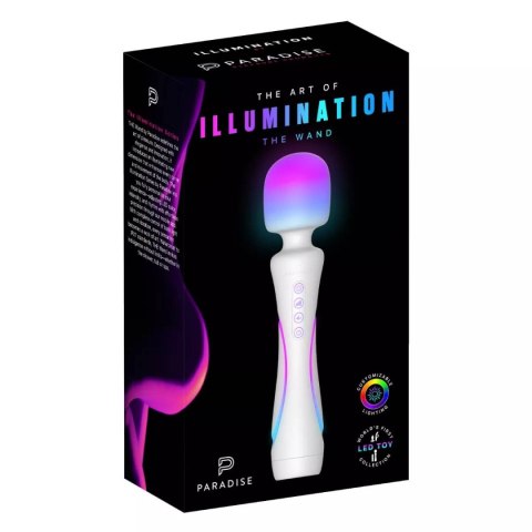 Wibrator z oświetleniem LED The Wand White Paradise Illumination Paradise Pleasure