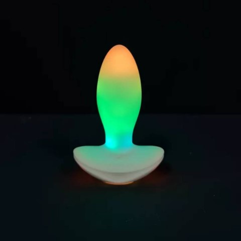 Wibrujący korek analny LED The Plug White Paradise Illumination Paradise Pleasure