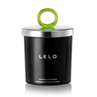 Świeczka Do Masażu O Zapachu Gruszki I Drzewa Cedrowego Flickering Touch Massage Candle Snow Pear & Cedarwood 150G Lelo