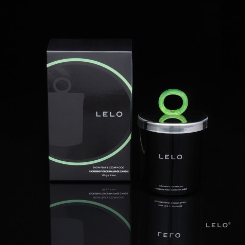 Świeczka Do Masażu O Zapachu Gruszki I Drzewa Cedrowego Flickering Touch Massage Candle Snow Pear & Cedarwood 150G Lelo