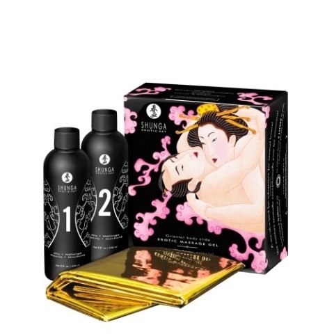 Zestaw Żeli Do Masażu O Zapachu Szampana Z Truskawkami Strawberry & Champagne 2x250ml Shunga