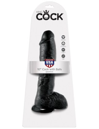 Dildo winylowe czarne 25 Cm King Cock