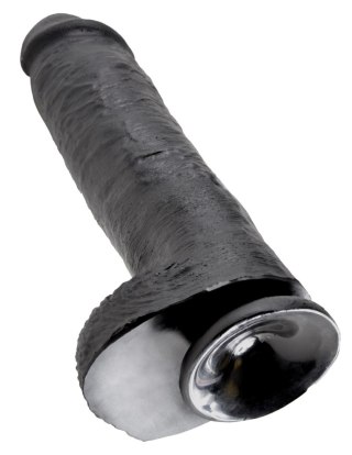 Dildo winylowe czarne 28 Cm King Cock