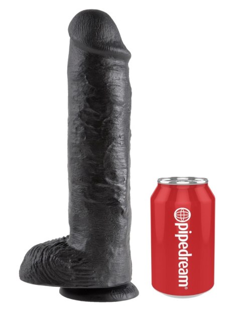 Dildo winylowe czarne 28cm King Cock