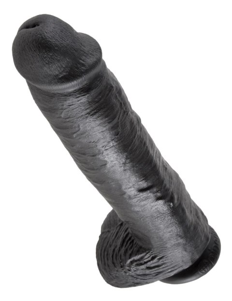 Dildo winylowe czarne 28cm King Cock