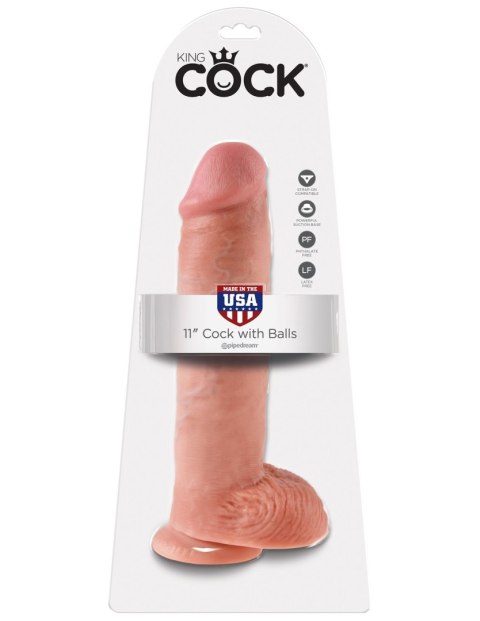 Dildo winylowe cieliste 28cm King Cock