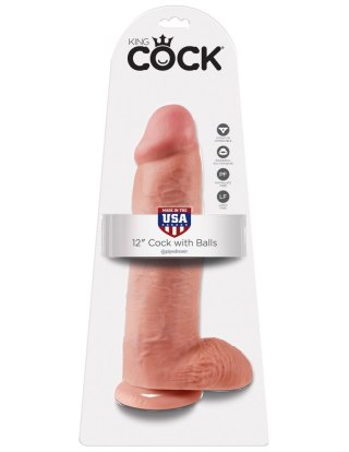 Dildo winylowe cieliste 30cm King Cock