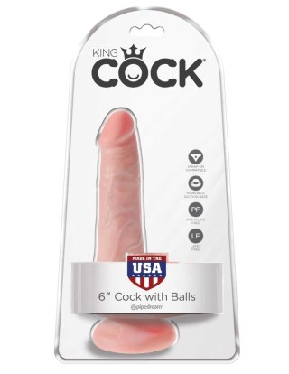 Dildo winylowe cieliste 15cm King Cock