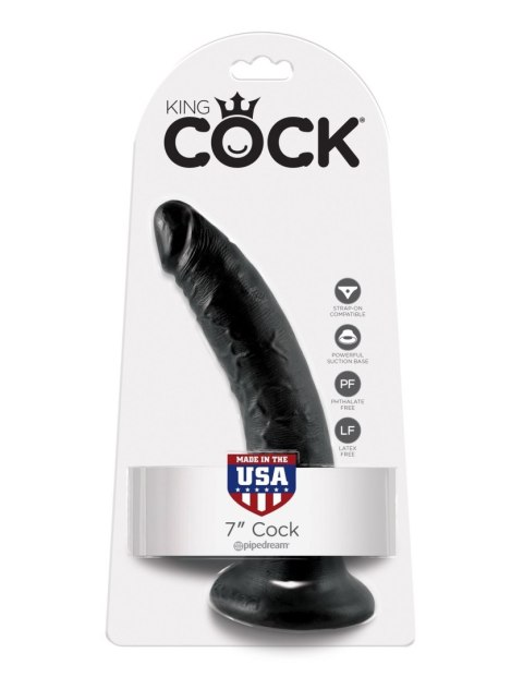 Dildo realistyczne czarne 18cm King Cock