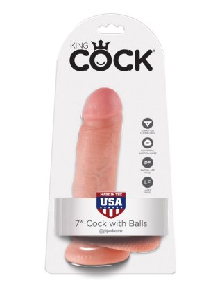 Dildo winylowe cieliste 18cm King Cock