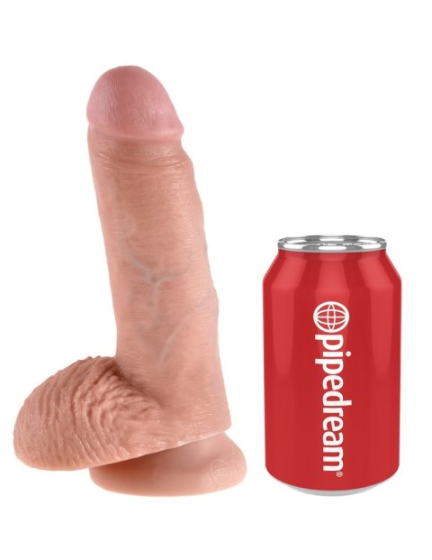 Dildo winylowe cieliste 18cm King Cock