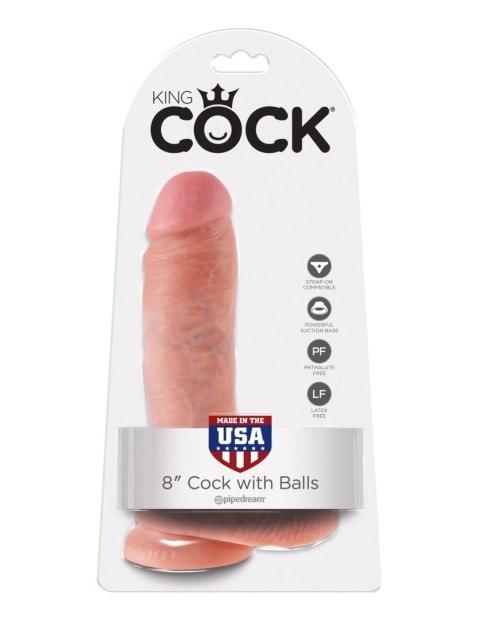 Dildo winylowe cieliste 20cm King Cock