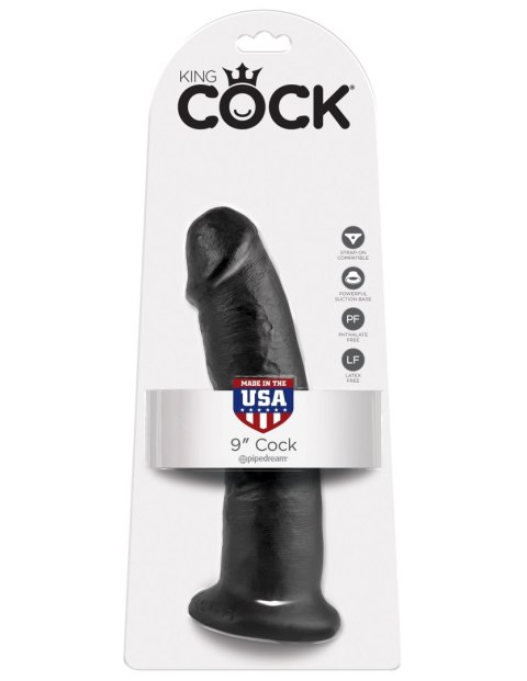 Dildo realistyczne czarne 23cm King Cock