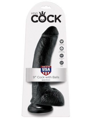 Dildo realistyczne czarne 23cm King Cock