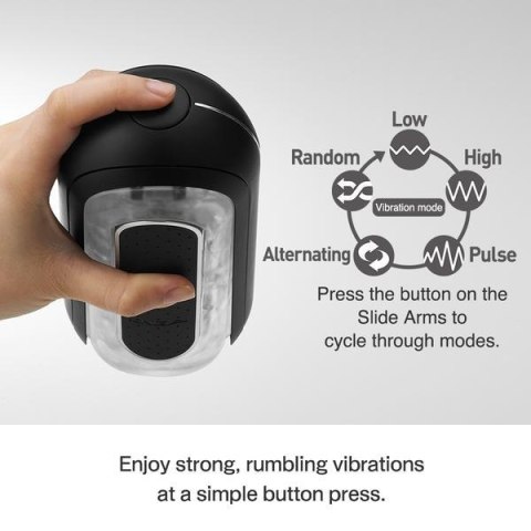 Masturbator Flip Zero Electronic Vibration Black Tenga