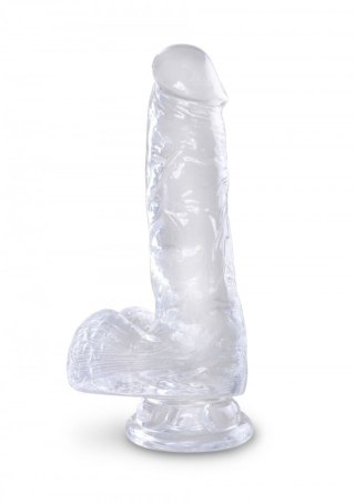 Dildo przeźroczyste King Cock Clear 15cm