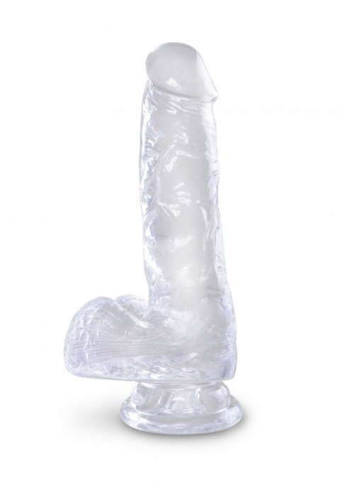 Dildo przeźroczyste King Cock Clear 15cm