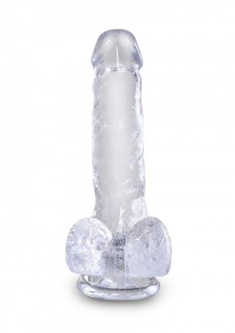 Dildo przeźroczyste King Cock Clear 15cm