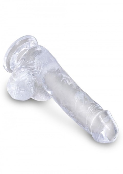 Dildo przeźroczyste King Cock Clear 15cm