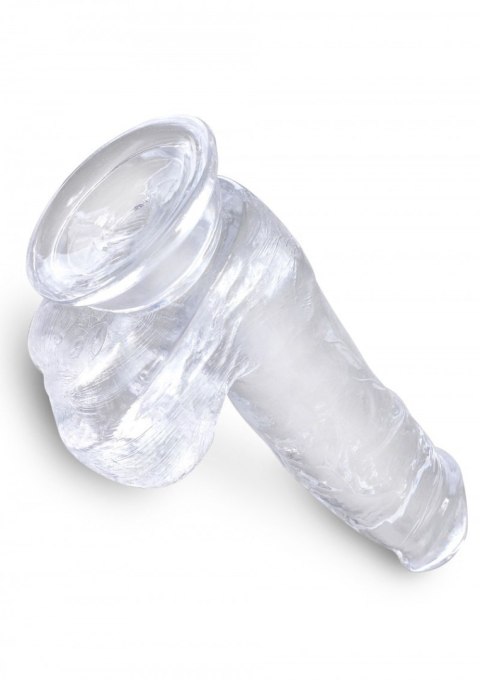 Dildo przeźroczyste King Cock Clear 15cm