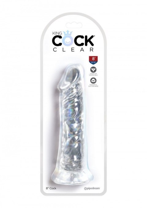 Dildo silikonowe przeźroczyste 21.6cm King Cock