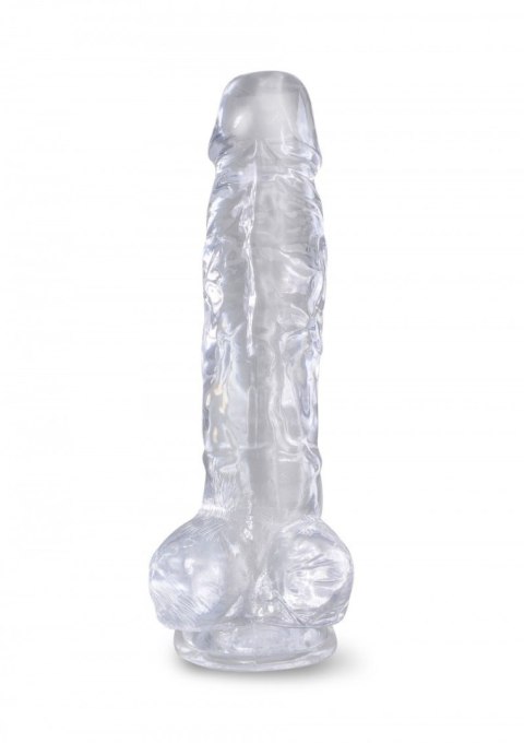 Dildo żelowe przeźroczyste 20.3cm King Cock