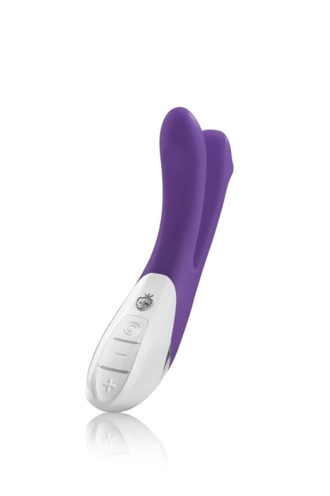 Innowacyjny Modułowy Wibrator Króliczek 2 Silniki Platynowy Silikon USB Fioletowy - Mystim Bon Aparte