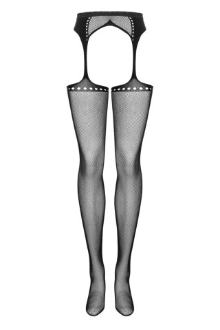 Garter Stockings S314 Czarne S/M/L Obsessive