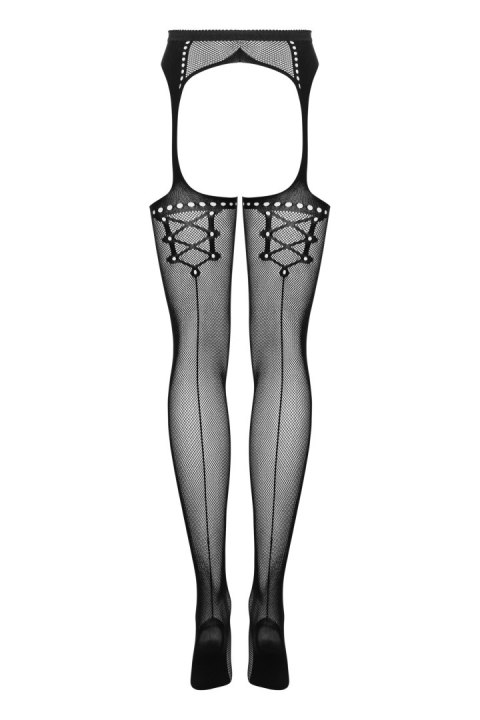 Garter Stockings S314 Czarne S/M/L Obsessive