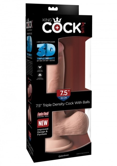 Dildo realistyczne cieliste 19cm King Cock