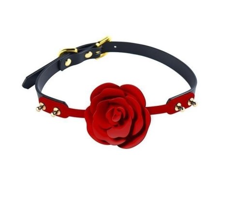 Knebel W Kształcie Róży Z Czarnymi Paskami Zalo & Upko Doll Series Rose Ball Gag UPKO