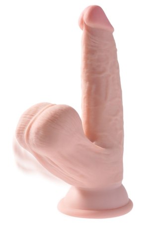 Dildo z ruchomymi jądrami cieliste 19.5cm King Cock