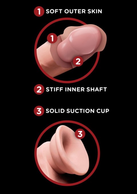 Dildo realistyczne cieliste 21.5cm King Cock