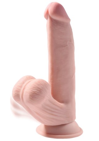 Dildo z poruszającymi jądrami cieliste 24.5cm King Cock