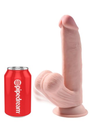 Dildo z poruszającymi jądrami cieliste 24.5cm King Cock