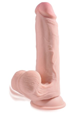 Dildo realistyczne z poruszającymi jądrmai cieliste 20cm King Cock