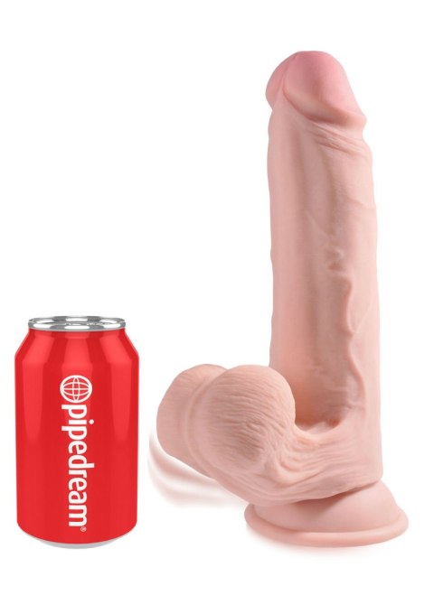 Dildo realistyczne z poruszającymi jądrmai cieliste 20cm King Cock