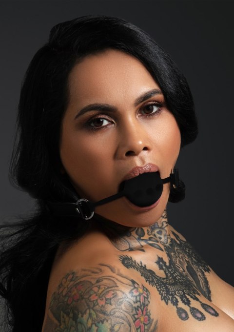 Knebel Czarny Silicone Ball Gag Taboom