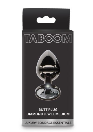 Korek Analny Butt Plug With Diamond Jewel Silver M Taboom