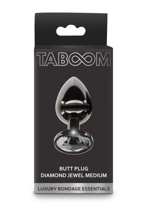 Korek Analny Butt Plug With Diamond Jewel Silver M Taboom