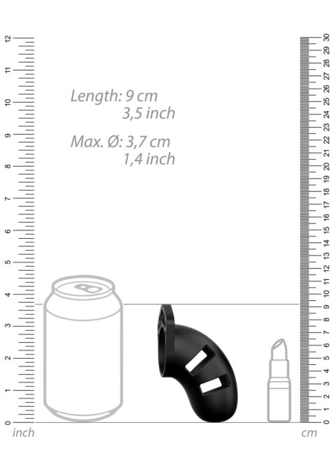 Miękki Silikonowy Pas Cnoty Chastity Model 20 Silicone Cock Cage Black ManCage