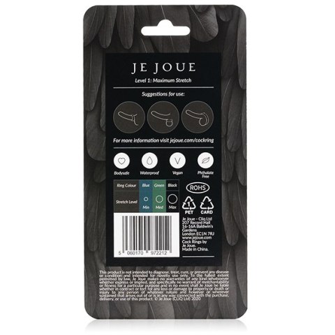 Rozciągliwy Silikonowy Pierścień Erekcyjny Maximum Stretch Silicone Cock Ring Black Je Joue