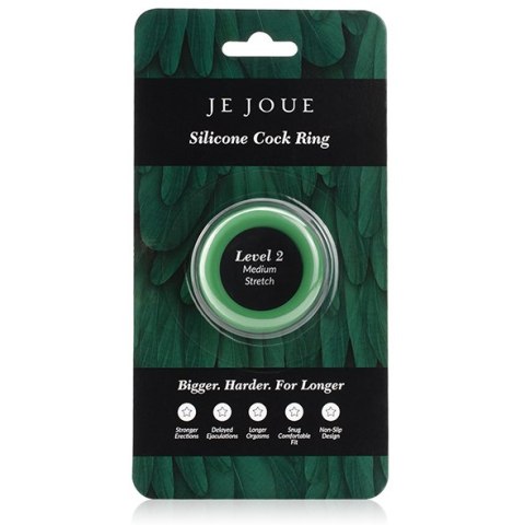 Rozciągliwy Silikonowy Pierścień Erekcyjny Medium Stretch Silicone Cock Ring Green Je Joue