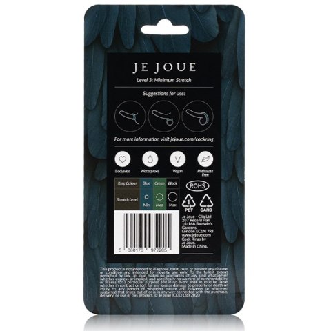 Rozciągliwy Silikonowy Pierścień Erekcyjny Minimum Stretch Silicone Cock Ring Blue Je Joue