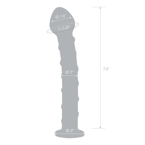 Dildo szklane żebrowane 18cm Blue Spiral Gläs